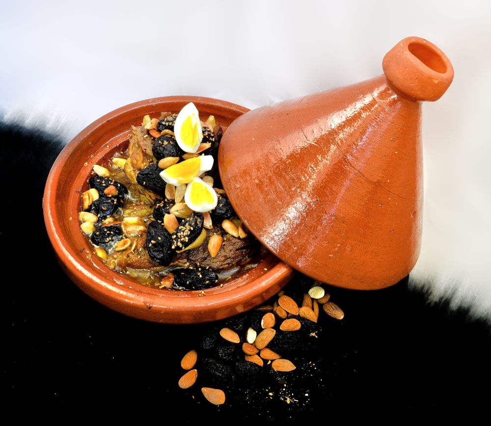Moroccan lamb tagine with apricots and almonds